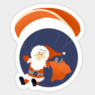 Paragliding Santa Sticker